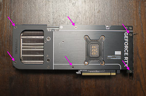 "Unscrew the 6 screws on the backplate..."