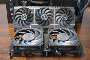 "Noctua fans attached to the bracket"