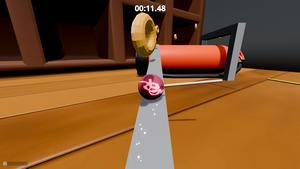 "Lolli-Roll, going up a ramp"