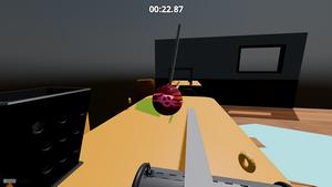 "A midair flight in Lolli-Roll"