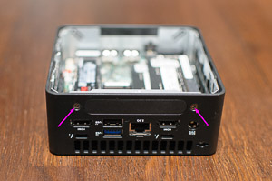 "The expansion bracket is held in place by two screws"